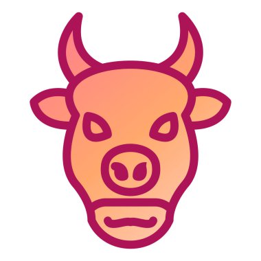boğa başlı vektör simgesi