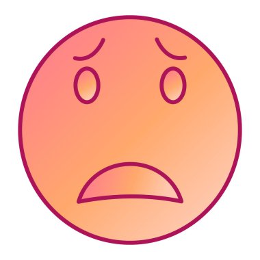 Ağlayan yüz simgesi vektör illüstrasyonu
