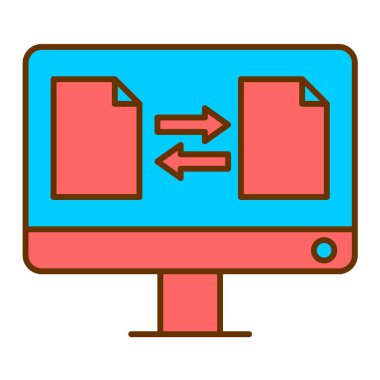 Bilgisayar simgesinin vektör illüstrasyonu