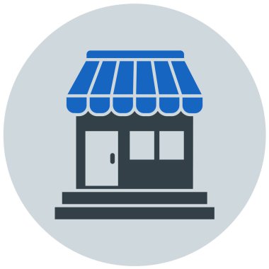 Dükkan. Web simgesi basit illüstrasyon