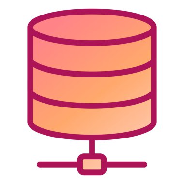 veritabanı. Web simgesi basit illüstrasyon