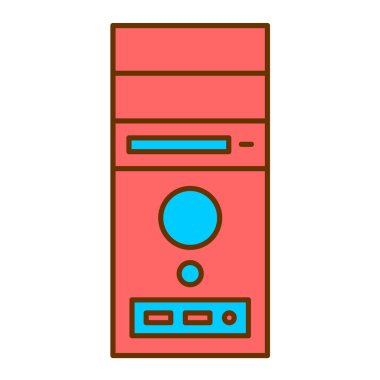 Modern bilgisayar simgesinin vektör illüstrasyonu