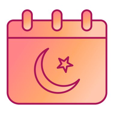 Müslüman takvim simgesinin vektör illüstrasyonu