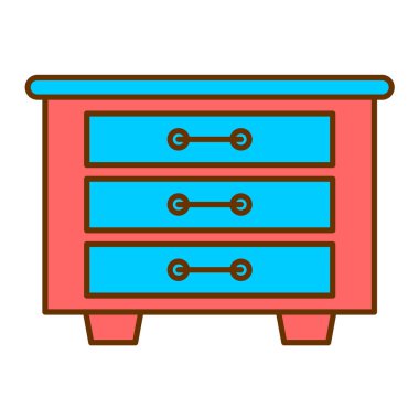 Dolap mobilyası ikon vektör illüstrasyon tasarımı