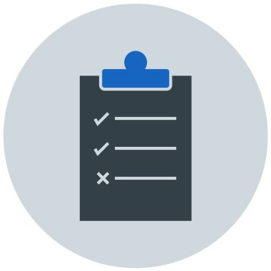 Kontrol listesi. Web simgesi basit illüstrasyon