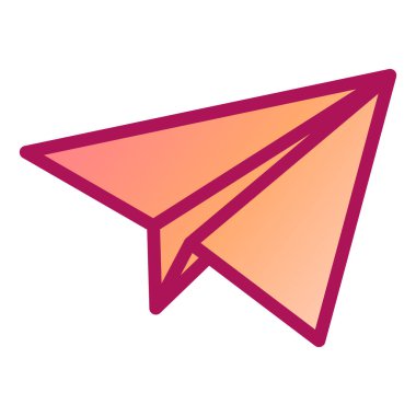 kağıt düzlem simgesi, vektör illüstrasyonu