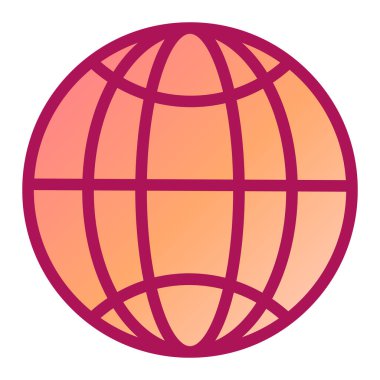 Dünya ikonu. vektör illüstrasyonu