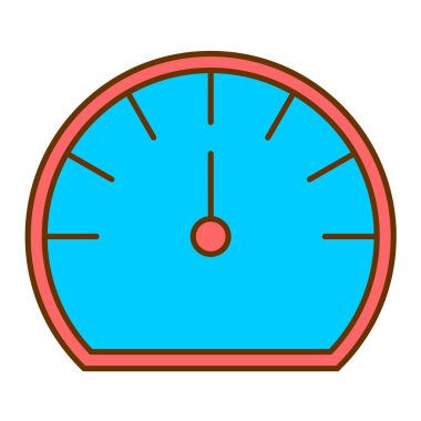 Saatin tek izole edilmiş simgesinin vektör çizimi