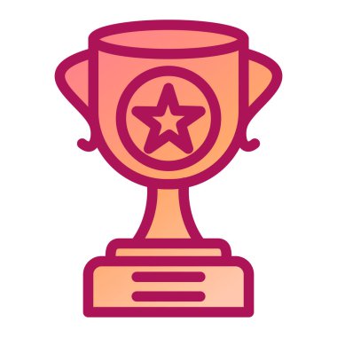 Kupa. Web simgesi basit illüstrasyon