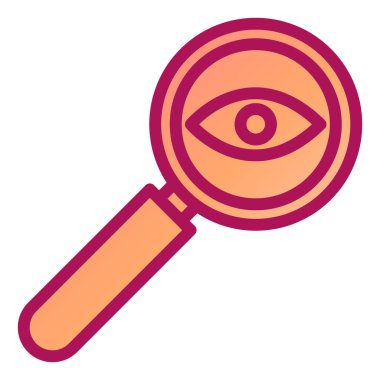 Büyüteç simgesini ara. Beyaz arkaplanda izole edilmiş web tasarımı için büyüteç vektör simgelerinin basit çizimi