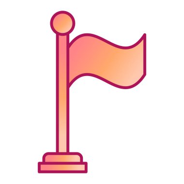 bayrak ikonu vektör illüstrasyonu
