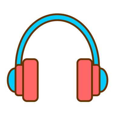 Kulaklık. Web simgesi basit tasarım