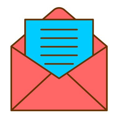 Zarf. Web simgesi basit illüstrasyon