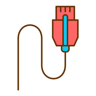 usb kablo simgesi vektör illüstrasyonu