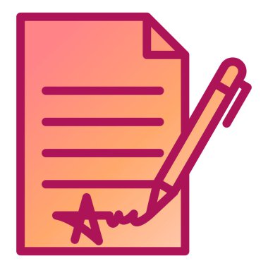 Belge. Web simgesi basit illüstrasyon