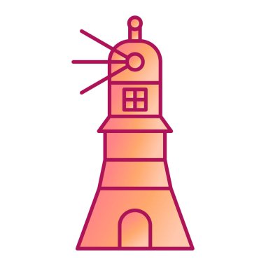 deniz feneri ikonu vektör illüstrasyonu