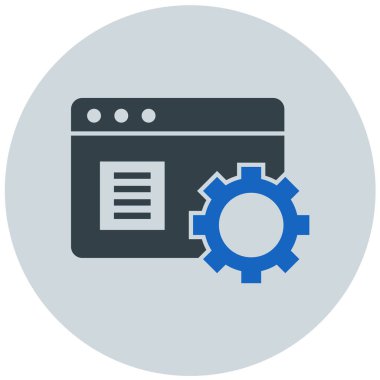 Kodlama. Web simgesi basit illüstrasyon