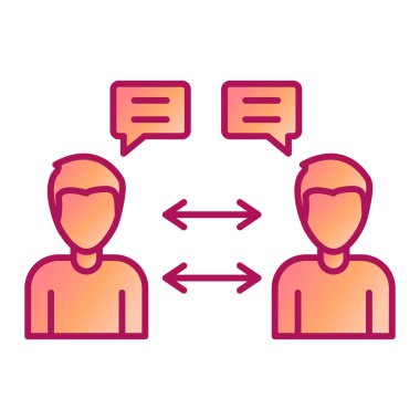 Konuşma. Web simgesi basit illüstrasyon