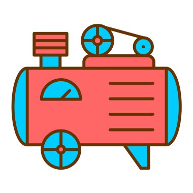 Araba taşıma ikonu vektörü. Ana hatlı ambulans aracı tabelası. izole edilmiş sınır sembolü çizimi