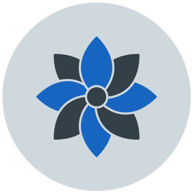 Çiçek. Web simgesi basit illüstrasyon