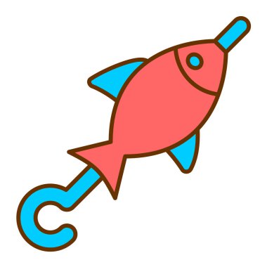 Balık. Web simgesi basit illüstrasyon