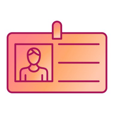 ID kart simgesi vektör illüstrasyonu