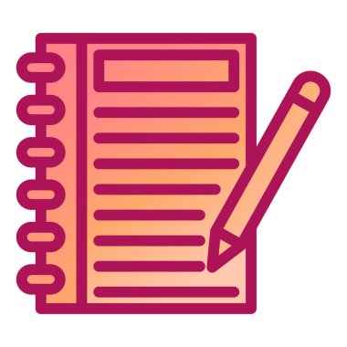 Not defteri. Web simgesi basit illüstrasyon