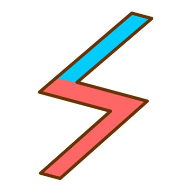 Renkli ve eğri bir okun vektör çizimi