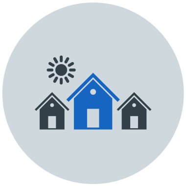 Ev. Web simgesi basit illüstrasyon