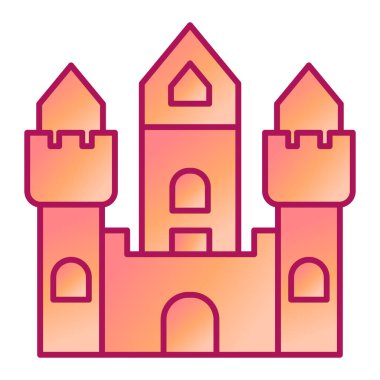 castrle modern simge vektör illüstrasyonu 