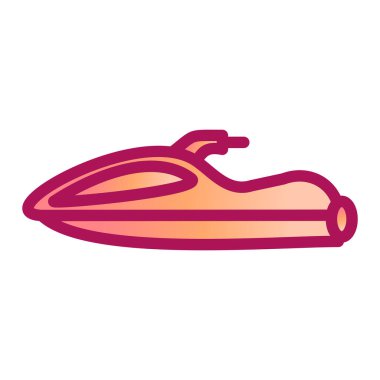 Bir tekne simgesinin vektör illüstrasyonu