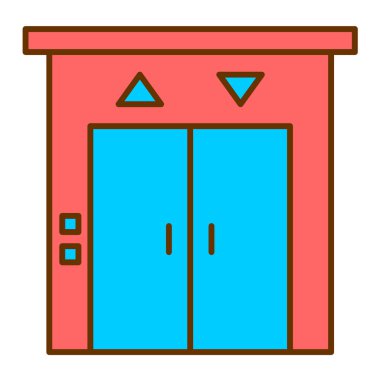 asansör modern ikon vektör illüstrasyonu 