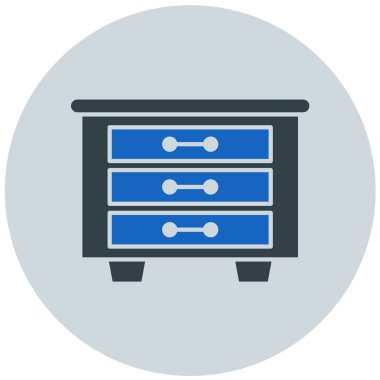 Mobilya. Web simgesi basit illüstrasyon