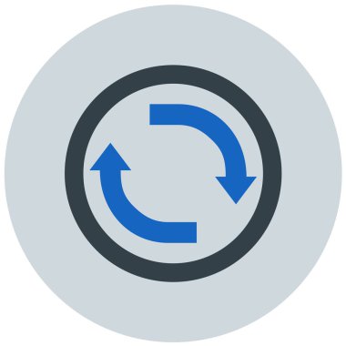 Yenile. Web simgesi basit illüstrasyon