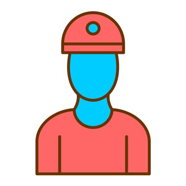 İtfaiyeci. Web simgesi basit illüstrasyon