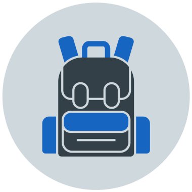 Sırt çantası. Web simgesi basit illüstrasyon