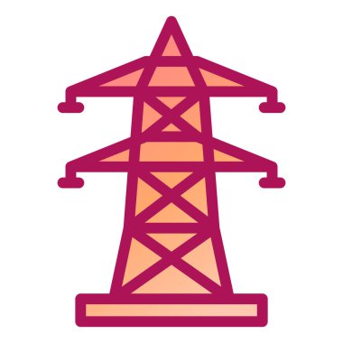 Güç hattı modern simge vektör illüstrasyonu 