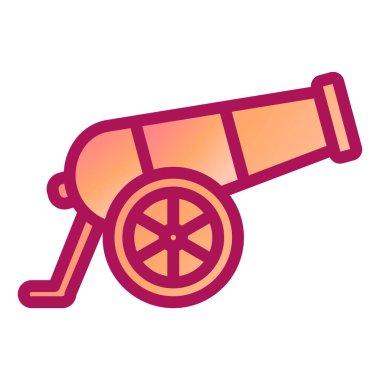 Top simgesi. Ağ için basit savaş tüfeği vektör simgeleri çizimi