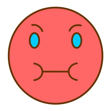 üzgün yüz simgesi ikon vektör illüstrasyonu