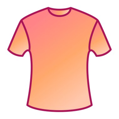 Beyaz arkaplanda pembe tişört