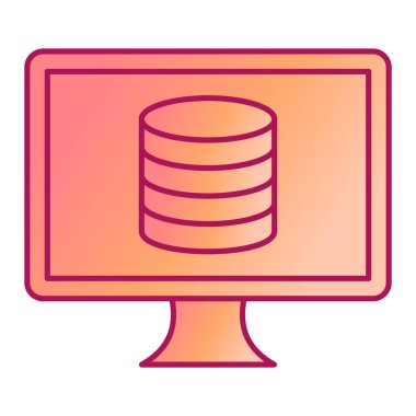 veritabanı vektörü ince çizgi simgesi