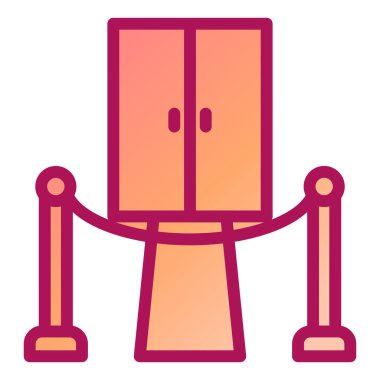 Sinema modern ikon vektör illüstrasyonu