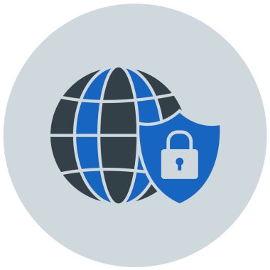 Küresel Güvenlik Basit illüstrasyon