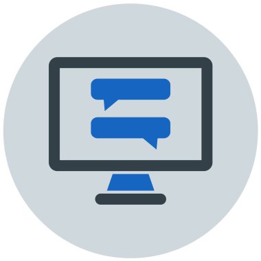 Sohbet. Web simgesi basit illüstrasyon