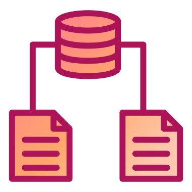 veritabanı. Web simgesi basit illüstrasyon