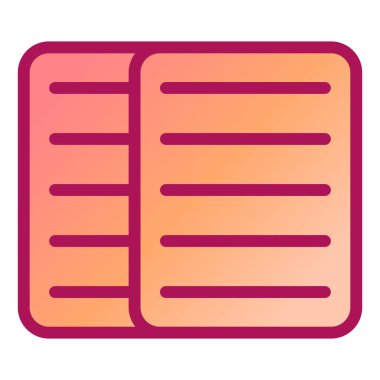 Kitap. Web simgesi basit illüstrasyon