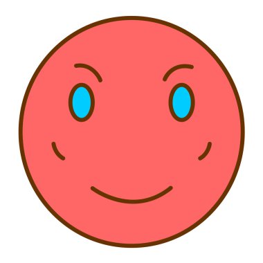 emoji yüz simgesi ikon vektör çizimi tasarımı