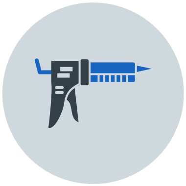 Yapıştırıcı tabancası simgesi, vektör illüstrasyonu basit tasarım