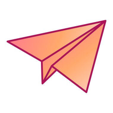 Kağıt uçak ikonu. vektör illüstrasyonu