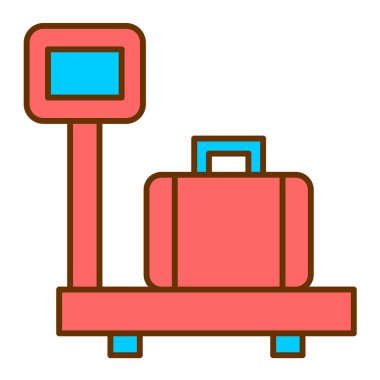 bagaj. Web simgesi basit illüstrasyon